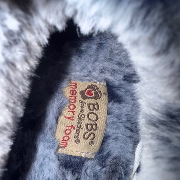 Skechers Bobs Too Cozy Cuddled Up Size 10 Slippers Grey/Multi Cats Memory Foam - Picture 3 of 4